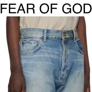 Essentials Fear of God Blue Faded Jeans size 28